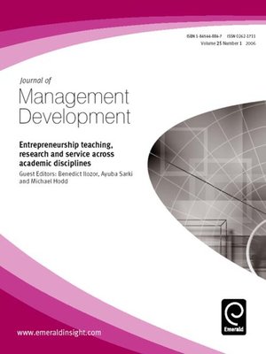 cover image of Journal of Management Development, Volume 25, Issue 1